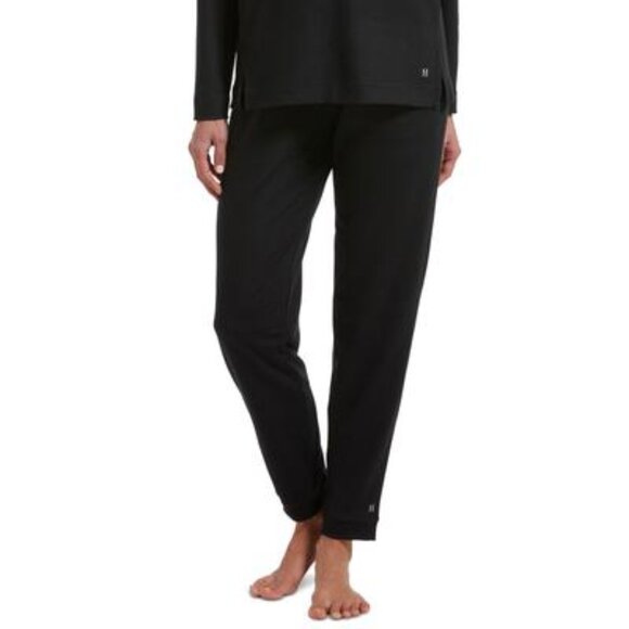 Hue Plus Size French Terry Cuffed Lounge Pant - Black - Picture 1 of 5